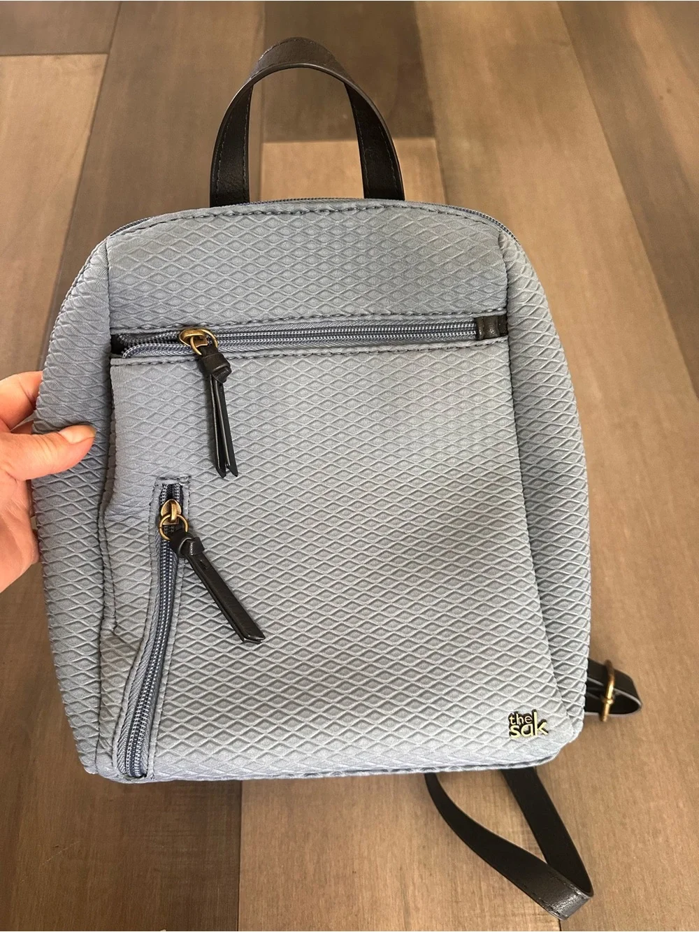 The Sak Quilted Light Blue Women’s Backpack- new, never used